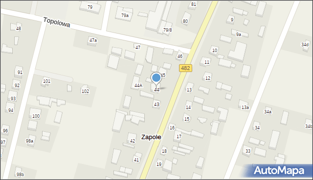 Zapole, Zapole, 44, mapa Zapole