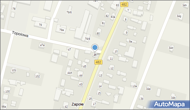 Zapole, Zapole, 46, mapa Zapole