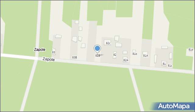 Zapole, Zapole, 82B, mapa Zapole