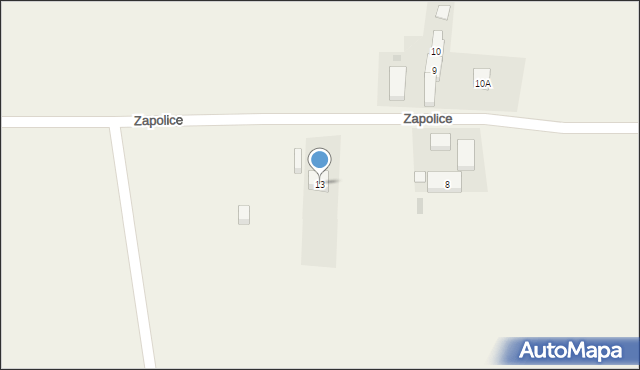 Zapolice, Zapolice, 13, mapa Zapolice