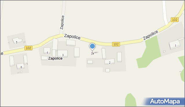 Zapolice, Zapolice, 2a, mapa Zapolice