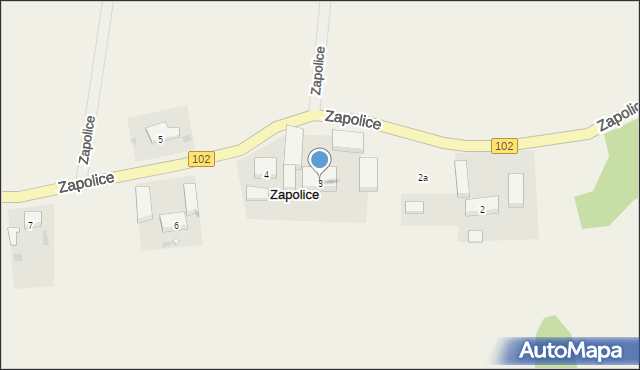 Zapolice, Zapolice, 3, mapa Zapolice