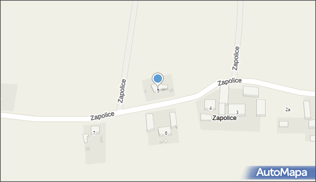 Zapolice, Zapolice, 5, mapa Zapolice