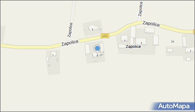 Zapolice, Zapolice, 6, mapa Zapolice