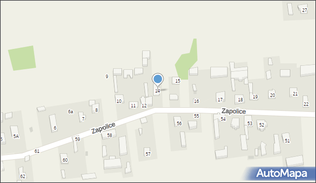 Zapolice, Zapolice, 14, mapa Zapolice