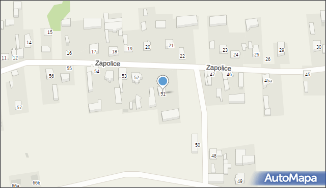 Zapolice, Zapolice, 51, mapa Zapolice