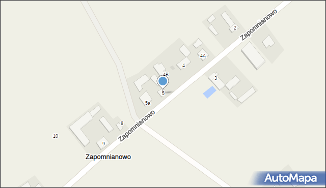 Zapomnianowo, Zapomnianowo, 5, mapa Zapomnianowo