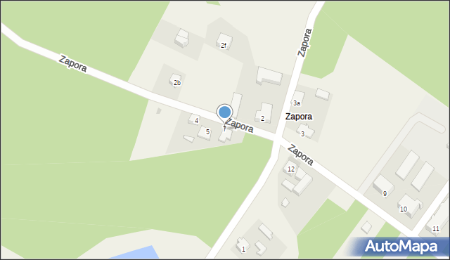 Zapora, Zapora, 7, mapa Zapora