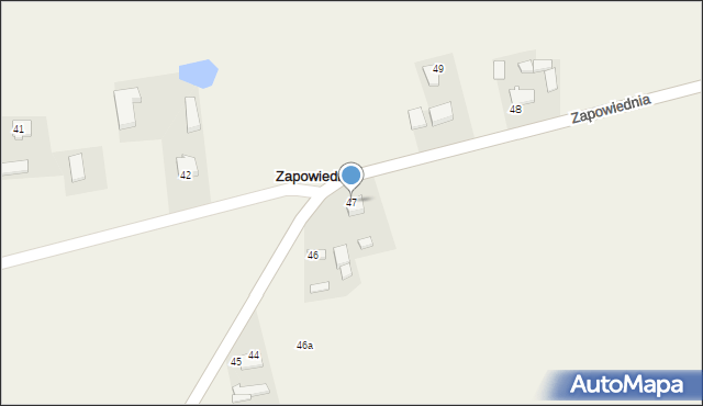 Zapowiednia, Zapowiednia, 47, mapa Zapowiednia