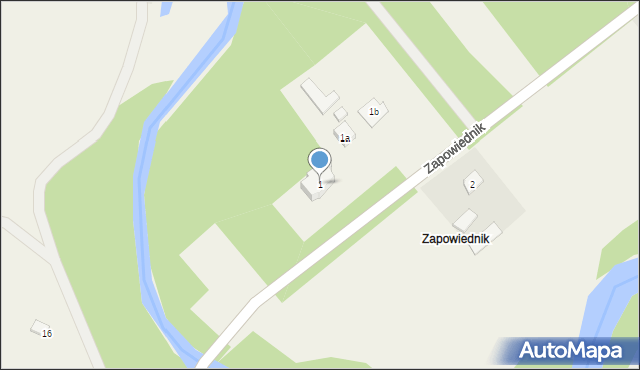 Zapowiednik, Zapowiednik, 1, mapa Zapowiednik