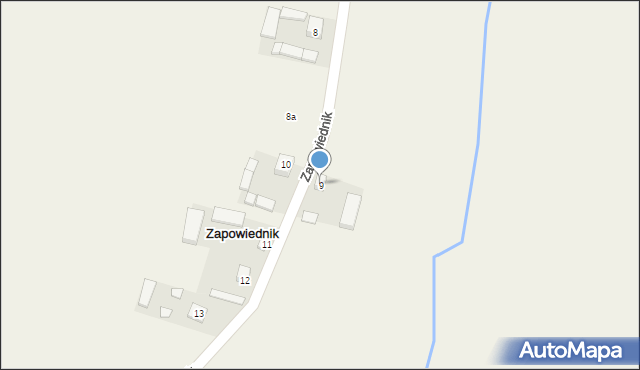 Zapowiednik, Zapowiednik, 9, mapa Zapowiednik