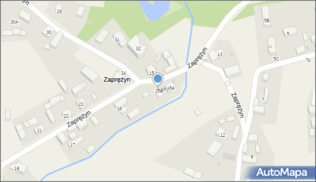 Zaprężyn, Zaprężyn, 15a, mapa Zaprężyn