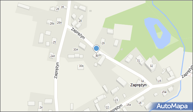 Zaprężyn, Zaprężyn, 30, mapa Zaprężyn