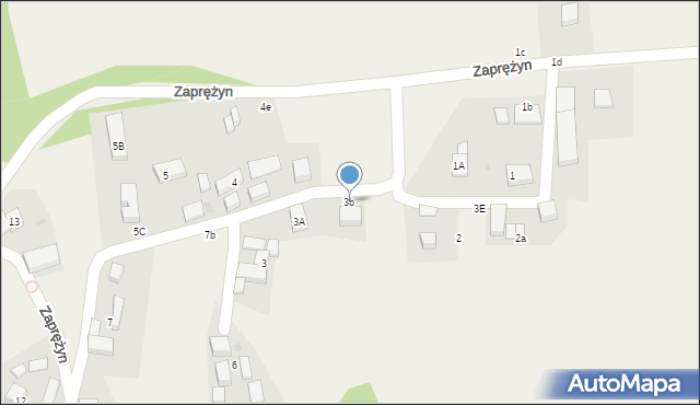 Zaprężyn, Zaprężyn, 3b, mapa Zaprężyn