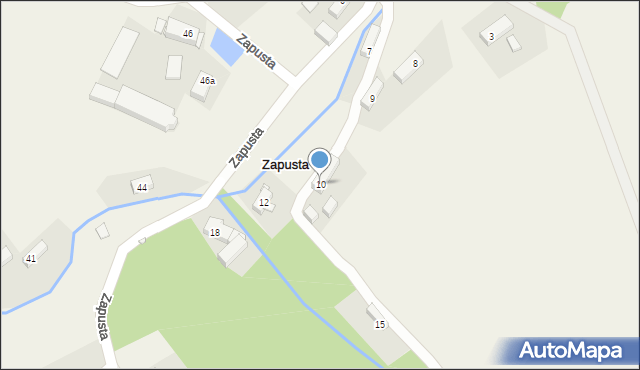 Zapusta, Zapusta, 10, mapa Zapusta