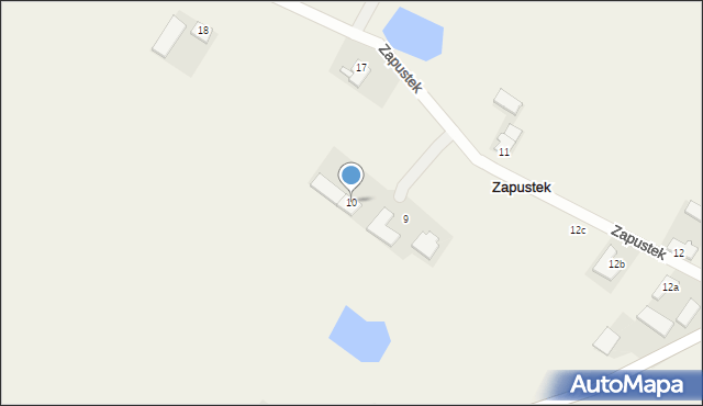 Zapustek, Zapustek, 10, mapa Zapustek