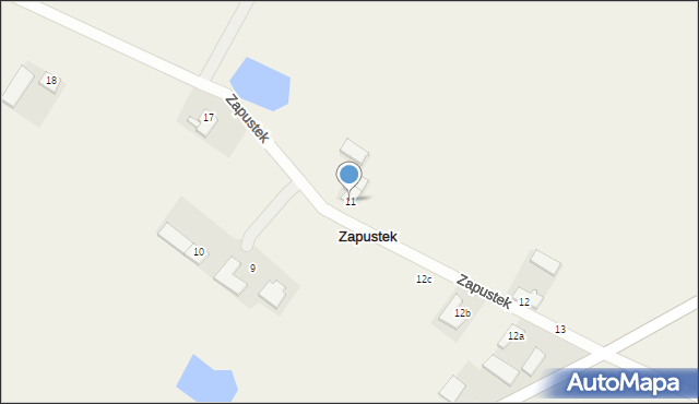 Zapustek, Zapustek, 11, mapa Zapustek