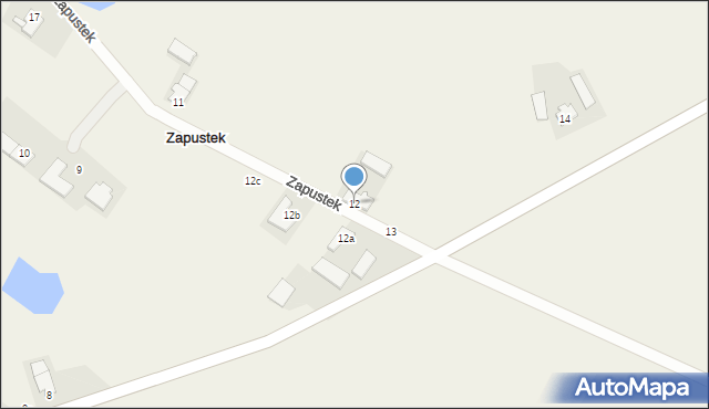 Zapustek, Zapustek, 12, mapa Zapustek