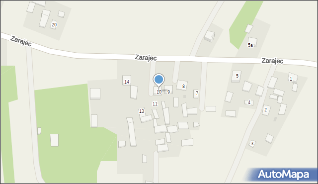 Zarajec, Zarajec, 10, mapa Zarajec