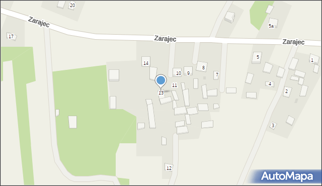 Zarajec, Zarajec, 13, mapa Zarajec