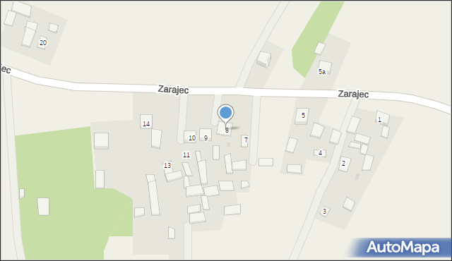 Zarajec, Zarajec, 8, mapa Zarajec