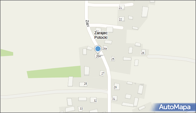 Zarajec Potocki, Zarajec Potocki, 26A, mapa Zarajec Potocki