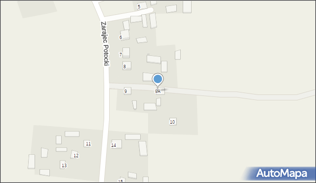 Zarajec Potocki, Zarajec Potocki, 9A, mapa Zarajec Potocki