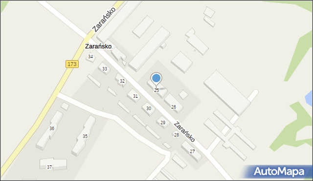 Zarańsko, Zarańsko, 25, mapa Zarańsko