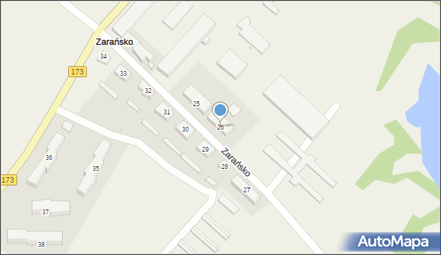 Zarańsko, Zarańsko, 26, mapa Zarańsko