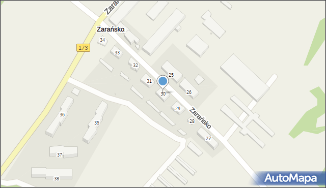 Zarańsko, Zarańsko, 30, mapa Zarańsko