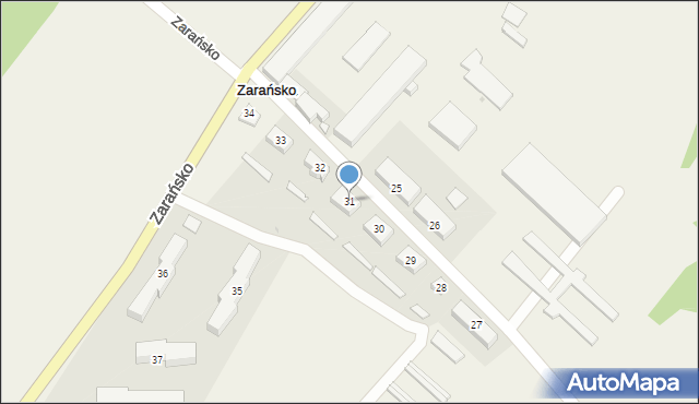 Zarańsko, Zarańsko, 31, mapa Zarańsko