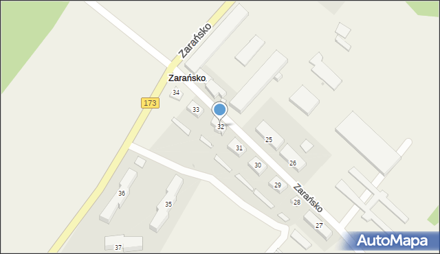 Zarańsko, Zarańsko, 32, mapa Zarańsko