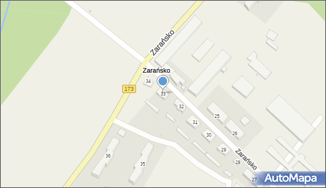 Zarańsko, Zarańsko, 33, mapa Zarańsko