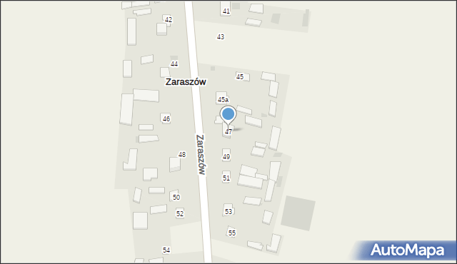 Zaraszów, Zaraszów, 47, mapa Zaraszów