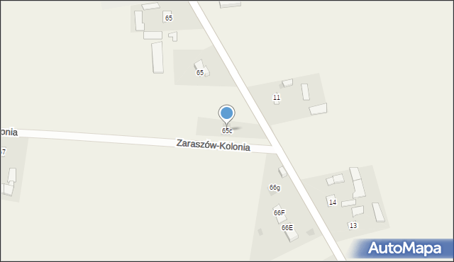 Zaraszów, Zaraszów, 65c, mapa Zaraszów