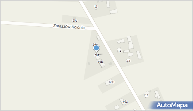 Zaraszów, Zaraszów, 66F, mapa Zaraszów