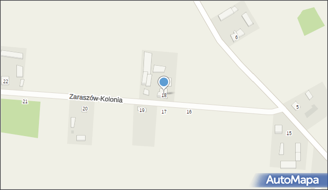 Zaraszów-Kolonia, Zaraszów-Kolonia, 18, mapa Zaraszów-Kolonia