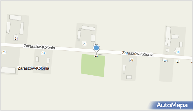 Zaraszów-Kolonia, Zaraszów-Kolonia, 21, mapa Zaraszów-Kolonia