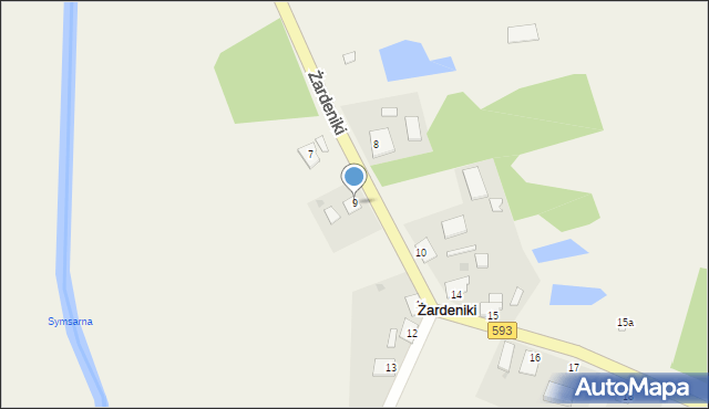 Żardeniki, Żardeniki, 9, mapa Żardeniki
