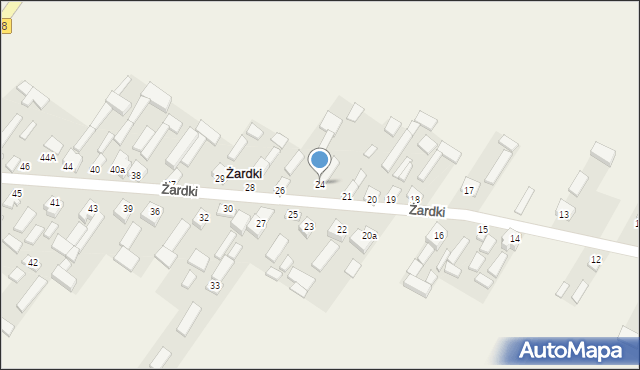 Żardki, Żardki, 24, mapa Żardki