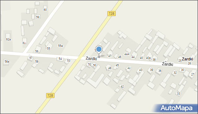 Żardki, Żardki, 49, mapa Żardki