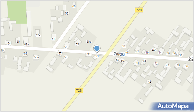 Żardki, Żardki, 53, mapa Żardki