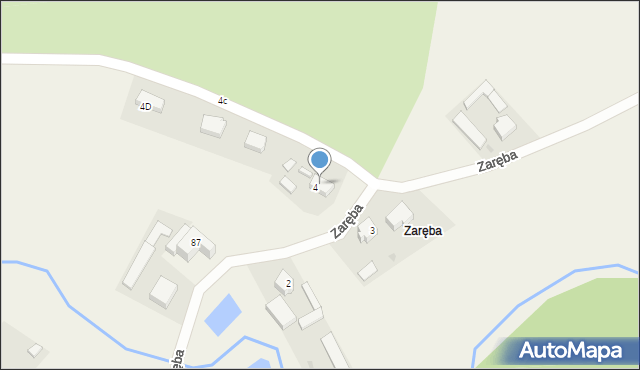 Zaręba, Zaręba, 4A, mapa Zaręba