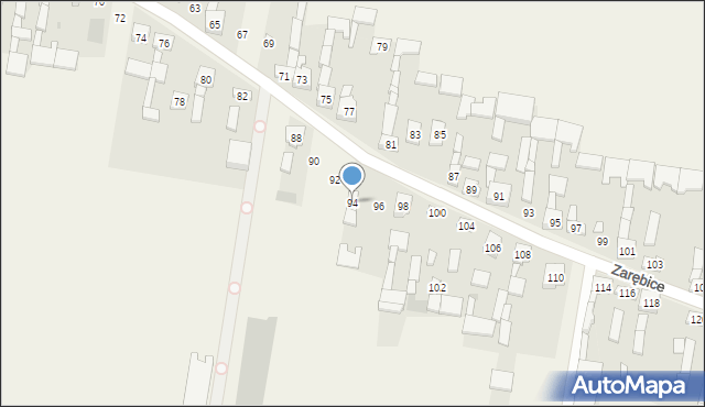Zarębice, Zarębice, 94, mapa Zarębice