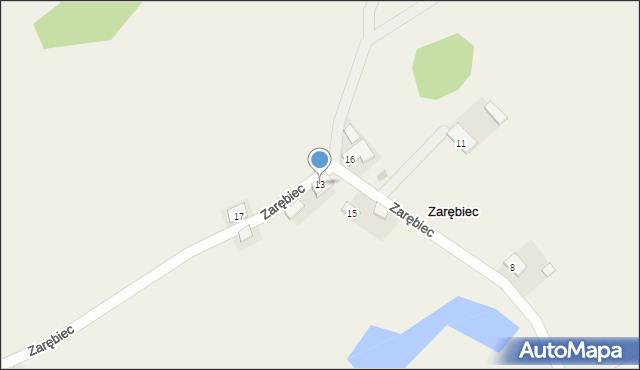 Zarębiec, Zarębiec, 13, mapa Zarębiec