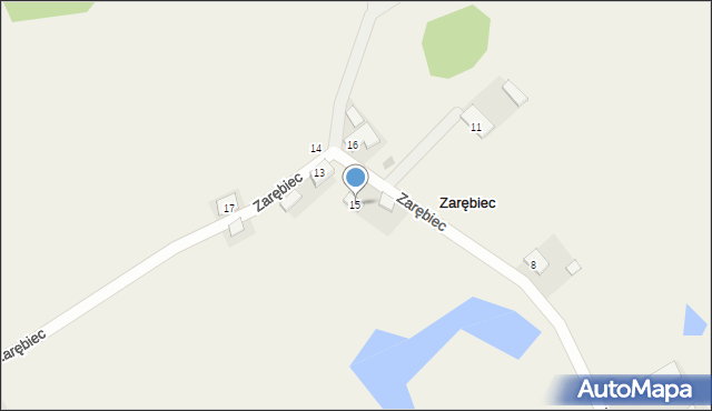 Zarębiec, Zarębiec, 15, mapa Zarębiec