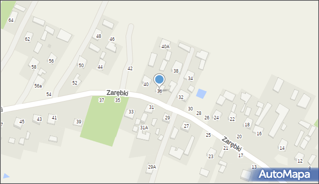 Zarębki, Zarębki, 36, mapa Zarębki