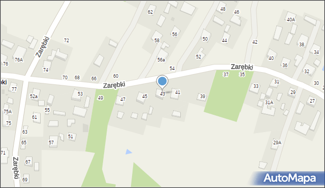 Zarębki, Zarębki, 43, mapa Zarębki