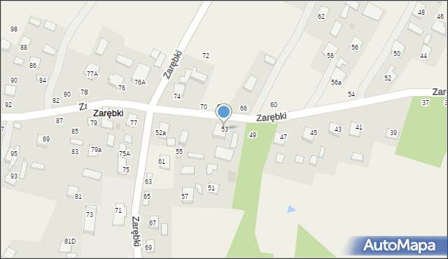 Zarębki, Zarębki, 53, mapa Zarębki