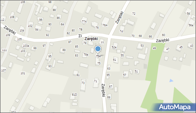 Zarębki, Zarębki, 75A, mapa Zarębki